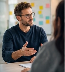 Coach using BioCoherence with a client